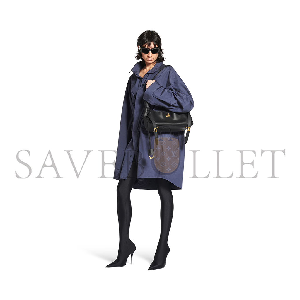 BALENCIAGA WOMEN'S BEL AIR SMALL SHOULDER BAG IN BLACK 8106802ABAV1000 (29.9*19.8*17cm)